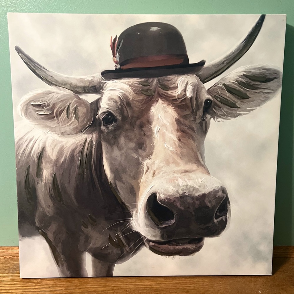 Cow canvas decor for wall